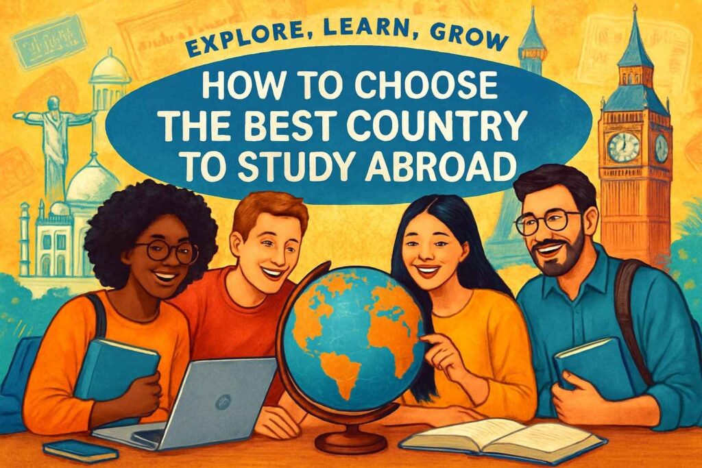 International students, exploring the best country to study abroad for higher education opportunities.
